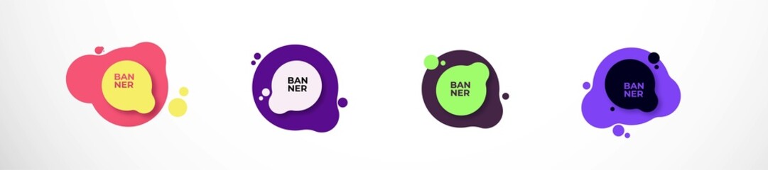 Web liquid banner set abstract element graphics shape template for design.
Set of abstract modern graphic elements. 