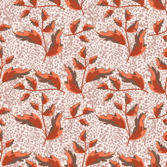 Vector - leaves seamless pattern.