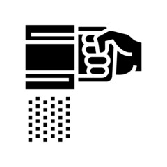 flour sift glyph icon vector. flour sift sign. isolated contour symbol black illustration