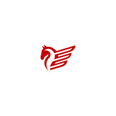 Pegasus horse vector illustration for a symbol or logo icon. suitable for all business logos 