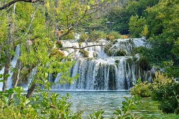 Croatia; Sibenik - september 5  2021 : picturesque National Park of  Krka