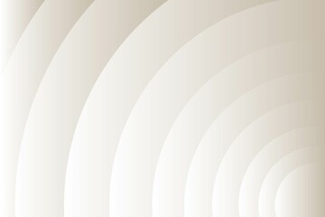 Abstract white and cream gradient luxury overlap curve circle background. Vector illustration. 