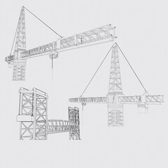 Construction building vector sketch