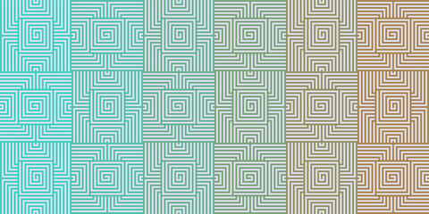 Vector graphic of Seamless abstract geometric pattern in soft rainbow color. Good for watermark background, certificate, banknote, money design, currency, note etc.