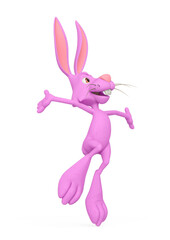 rabbit cartoon is so happy