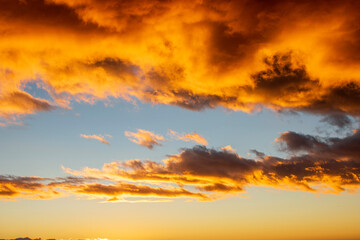 sunset in the sky
