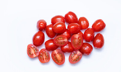 soczyste, czerwony pomidory koktajlowe - obrazy, fototapety, plakaty