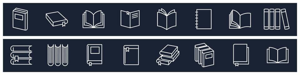 set of Book elements symbol template for graphic and web design collection logo vector illustration