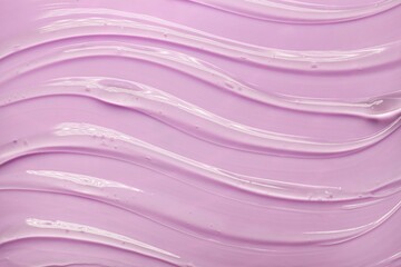 Liquid gel cosmetic smudge purple background