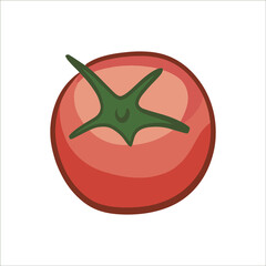 Tomato on a white background. vector