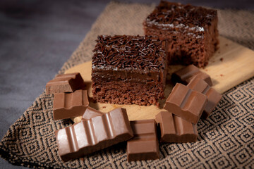 Chocolate cake for dessert