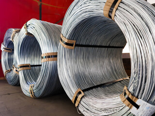 Coil of wire. Wire reel. knitting wire. Steel wire. Wire production. Wire manufacturing. procedure wire drawing.
Finished goods warehouse.