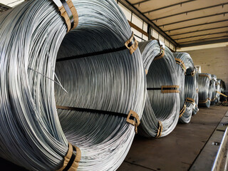 Coil of wire. Wire reel. knitting wire. Steel wire. Wire production. Wire manufacturing. procedure...
