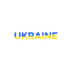 Pray for Ukraine sign. Vector isolated on white background	