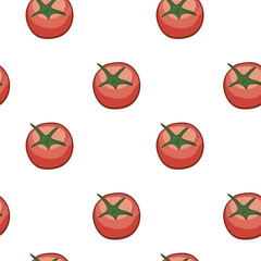 seamless pattern with tomatoes. print for fabric, wrapping paper. background