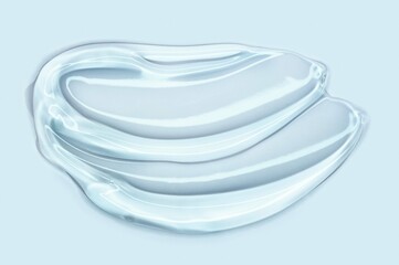 Liquid gel blue transparent cosmetic smudge texture retro style background