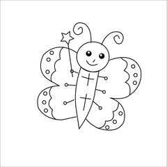 butterfly coloring page for kids