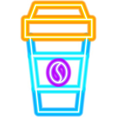 Coffee Cup Neon - 491708958