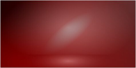 Obraz premium Red studio gradient background with spotlight light for product or website placement. Vector illustration.