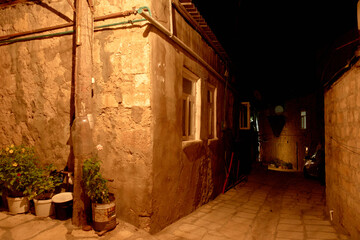 Derbent, Republic of Dagestan, Russia - August 18, 2021: Streets in the old town of Derbent.