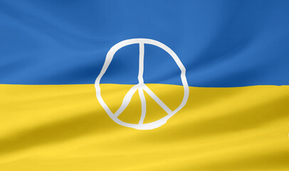 Ukraine Friedensflagge - obrazy, fototapety, plakaty