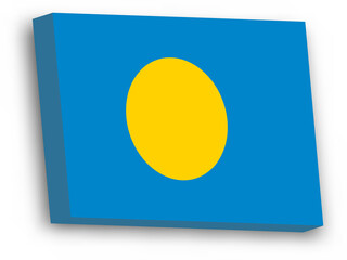 3D vector flag of Palau