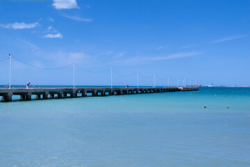 Blue landscape. Port Progreso, Yucatán.
