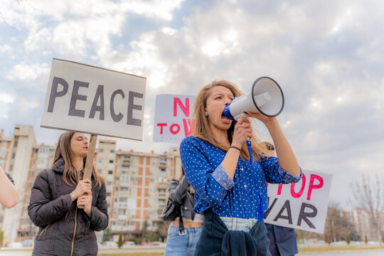 Shouting on the megaphone - Powered by Adobe