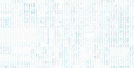 Simple binary background with bluish grey ones and zeros - obrazy, fototapety, plakaty