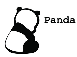 Panda on white background © Victor