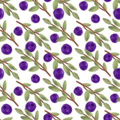 patterns with blueberries and herbs