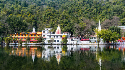Renuka Ji temple in Himachal Pradesh is an ancient and popular Hindu religious site in Nahan, India.  - obrazy, fototapety, plakaty