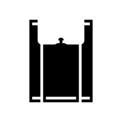 bag plastic glyph icon vector. bag plastic sign. isolated contour symbol black illustration
