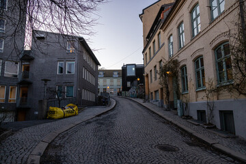 street in the old town, Dopsgate, Oslo, Norway
