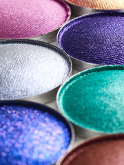 Eyeshadow refills on white background