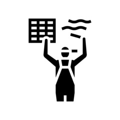 extractor fan replacement glyph icon vector. extractor fan replacement sign. isolated contour symbol black illustration