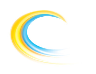 Vector drawing swirl Ukrainian flag pattern