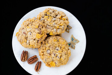 homemade cookies. intentional shallow depth of field.  Top view