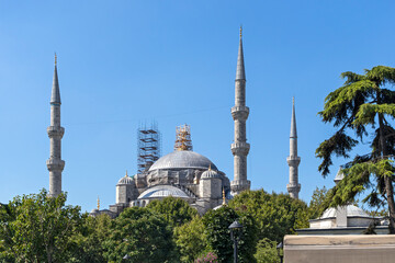 Sultanahmet Square in city of Istanbul, Turkey