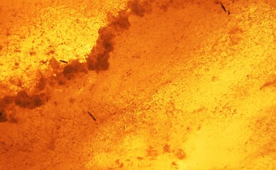 Texture en macro d'une lampe de sel dans tes teintes orangées