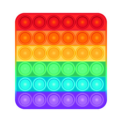 Round Bubbles Popper, Bubble Popper, Pop It Toy, Rainbow Toy, Anxiety Bubble Popper, Vector Illustration Background