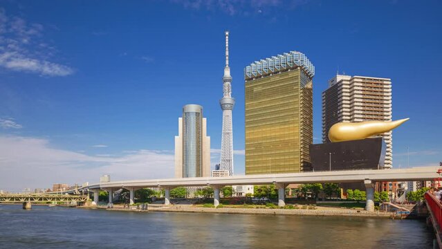 Tokyo, Japan skyline on the Sumida River