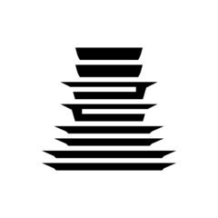dinnerware plates glyph icon vector. dinnerware plates sign. isolated contour symbol black illustration