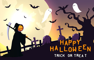 Happy halloween scary background