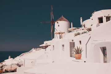 Fototapeta premium luxury holiday in Santorini, Greece