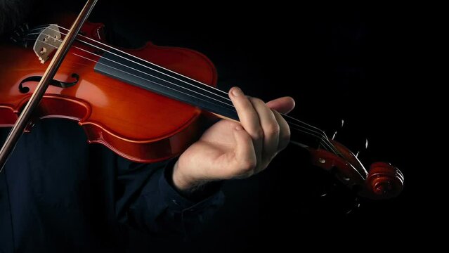 Musician Playing The Violin Closeup