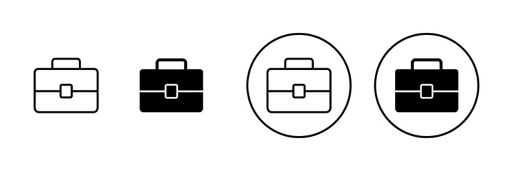 Briefcase icons set. suitcase sign and symbol. luggage symbol.