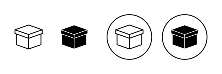 Box icons set. box sign and symbol, parcel, package