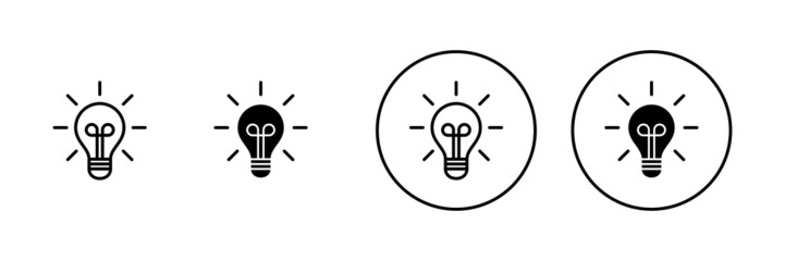 Lamp icons set. Light bulb sign and symbol. idea symbol.