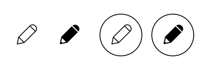 Pencil icons set. pen sign and symbol. edit icon vector